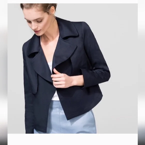 Cuyana Jackets Coats Cuyana Navy Double Breasted Wool Jacket